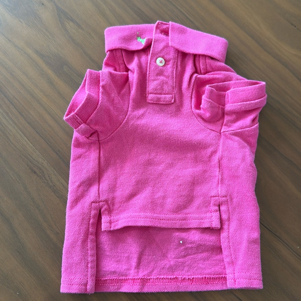 Ralph Lauren dog polo. Pink. Size small
